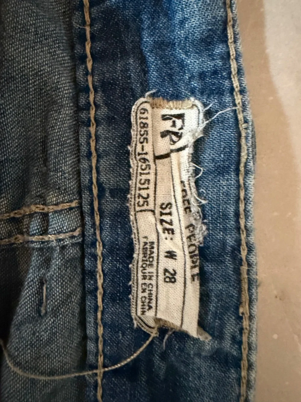 Free People High Rise Wide Leg Well Loved Jeans Size W 28
